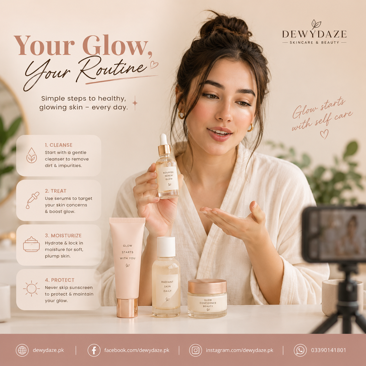 DewyDaze glow guide skincare ritual