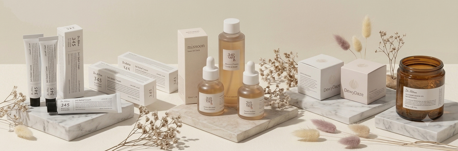 Soft Korean skincare ritual